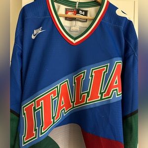 Nike Italy Italian hockey jersey fighting strap size 54 🇮🇹